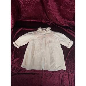 Vintage Kids Clothing - Pink Silk Baby Capelet – Hand Smocked Nursery Heirloom
